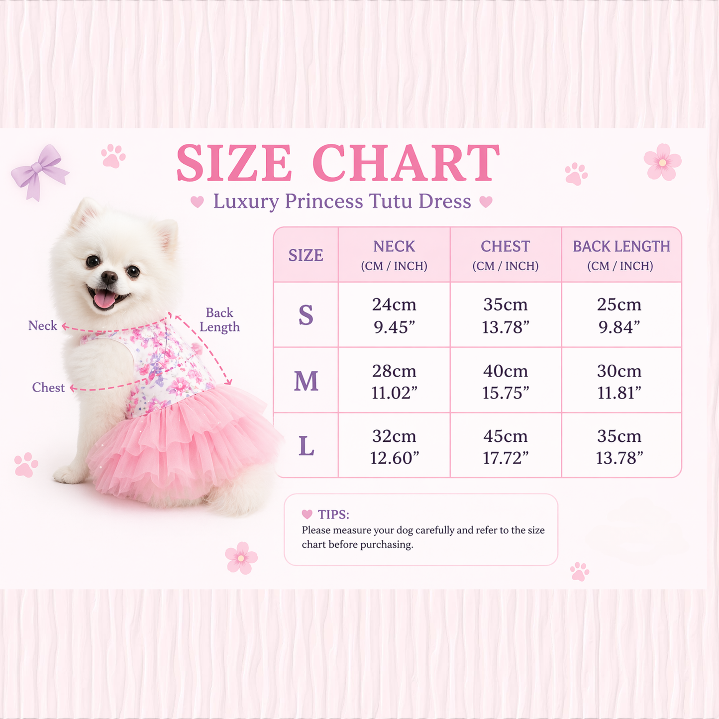 Luxury Blossom Pet Tutu Dress 💜