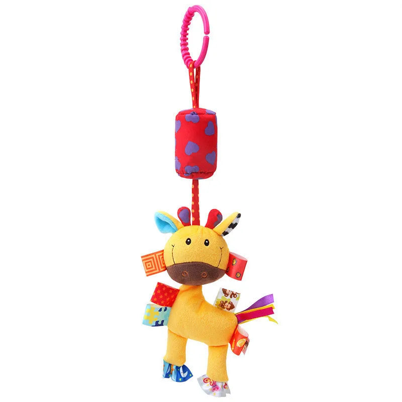 Enchanting Plush Animal Crib Mobile Toy - Perfect for Stroller, Car Seat & Nursery Fun!