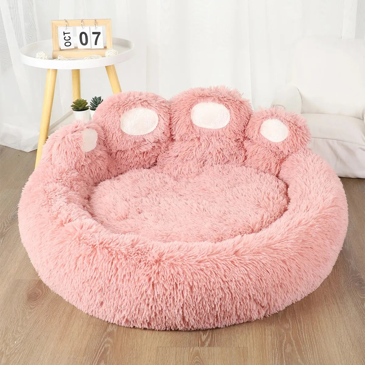 Transform Your Pet's Sleep with the Adorable Bear Paw Dog Bed - Cozy, Fluffy, and Perfect for All Sizes!