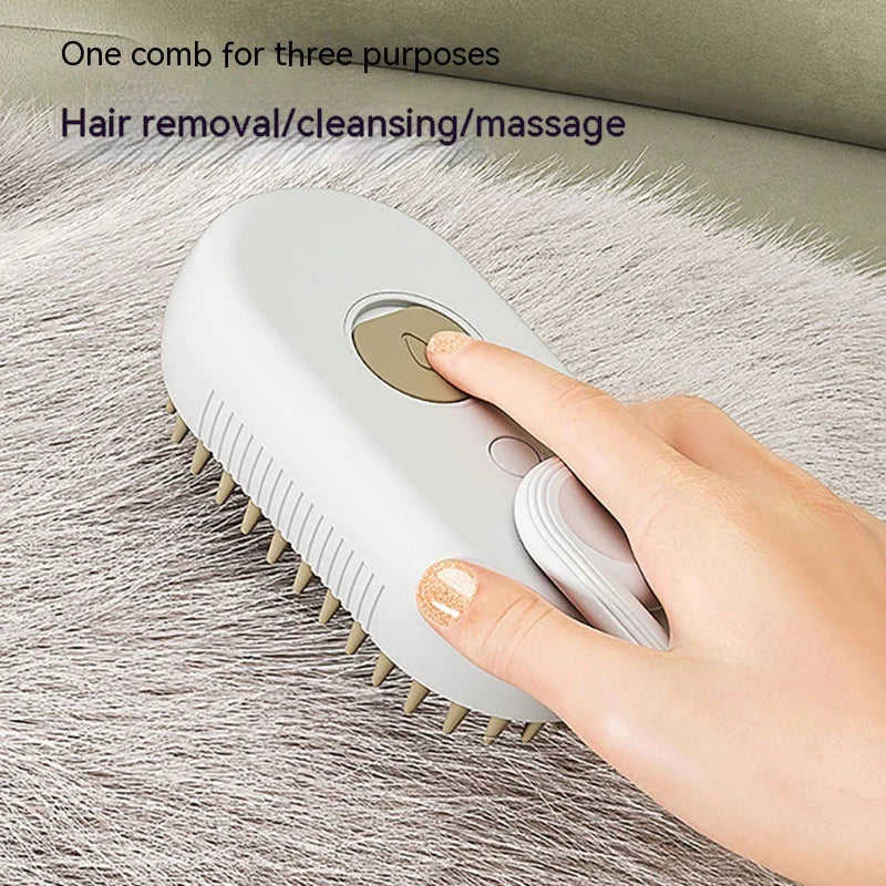 Transform Grooming Time into a Pampering Experience with the 3-in-1 Electric Cat and Dog Steam Brush - The Ultimate Tool for Grooming, Massage, and Effortless Hair Removal!