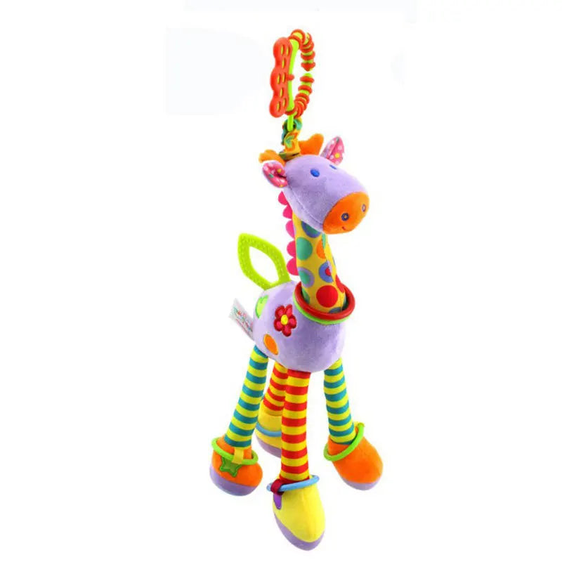Enchanting Plush Animal Crib Mobile Toy - Perfect for Stroller, Car Seat & Nursery Fun!