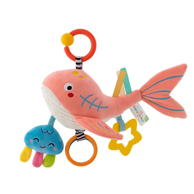 Enchanting Plush Animal Crib Mobile Toy - Perfect for Stroller, Car Seat & Nursery Fun!