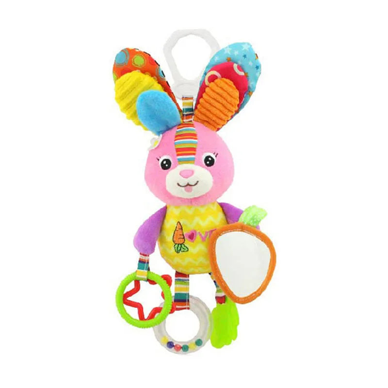 Enchanting Plush Animal Crib Mobile Toy - Perfect for Stroller, Car Seat & Nursery Fun!
