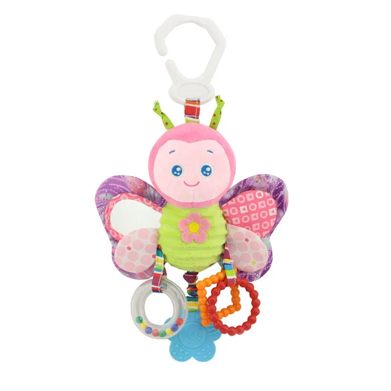 Enchanting Plush Animal Crib Mobile Toy - Perfect for Stroller, Car Seat & Nursery Fun!