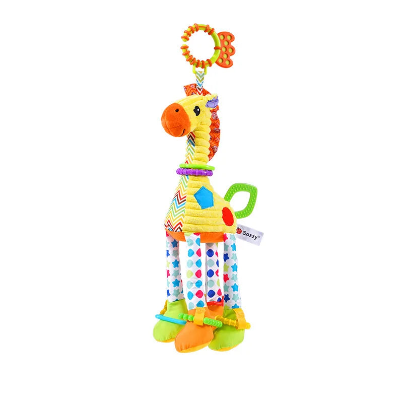 Enchanting Plush Animal Crib Mobile Toy - Perfect for Stroller, Car Seat & Nursery Fun!