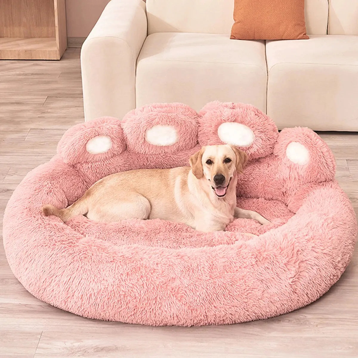 Transform Your Pet's Sleep with the Adorable Bear Paw Dog Bed - Cozy, Fluffy, and Perfect for All Sizes!