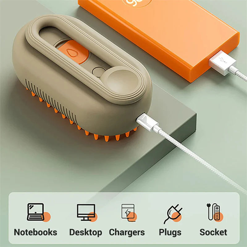 Transform Grooming Time into a Pampering Experience with the 3-in-1 Electric Cat and Dog Steam Brush - The Ultimate Tool for Grooming, Massage, and Effortless Hair Removal!