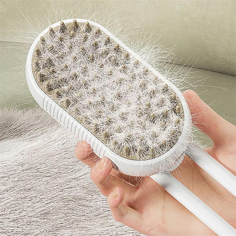 Transform Grooming Time into a Pampering Experience with the 3-in-1 Electric Cat and Dog Steam Brush - The Ultimate Tool for Grooming, Massage, and Effortless Hair Removal!