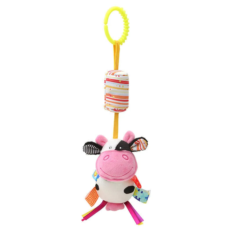 Enchanting Plush Animal Crib Mobile Toy - Perfect for Stroller, Car Seat & Nursery Fun!