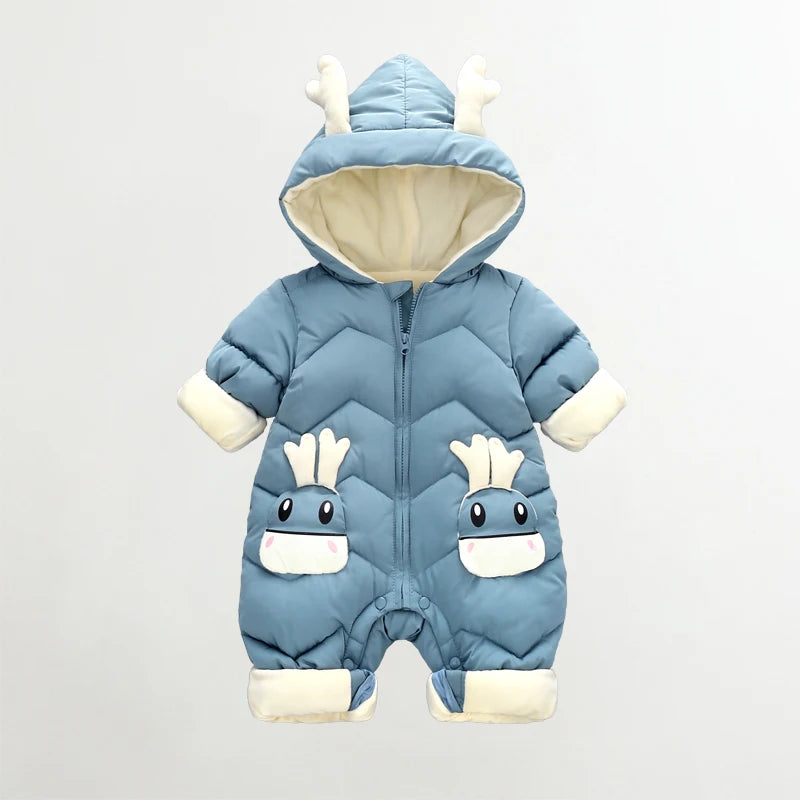 🦌 Alpine Luxe Reindeer Snowsuit – Cozy Winter Magic for Your Little One ❄️