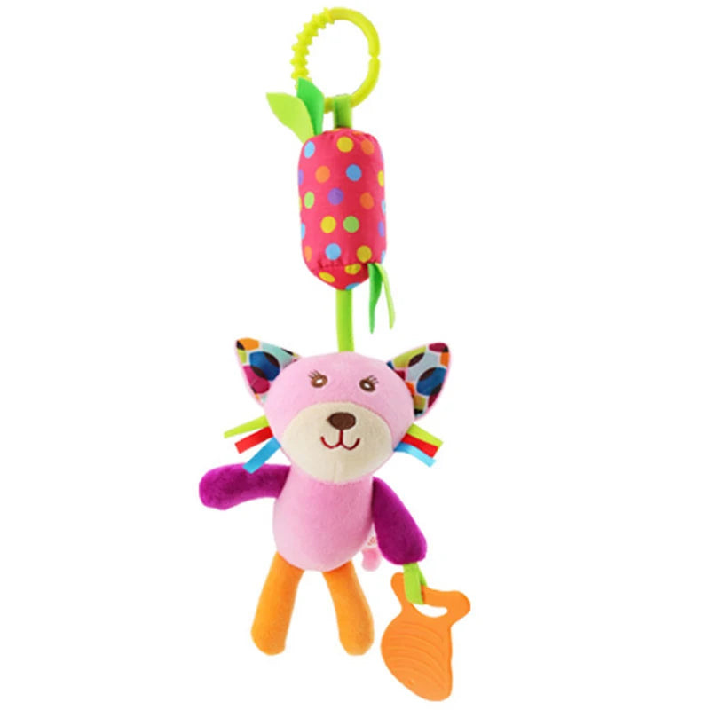 Enchanting Plush Animal Crib Mobile Toy - Perfect for Stroller, Car Seat & Nursery Fun!