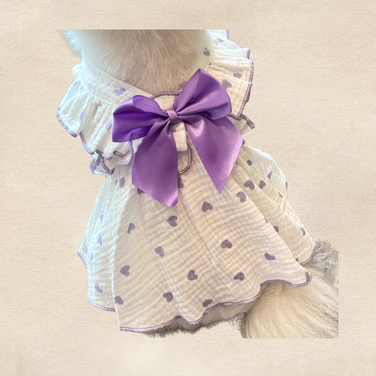 Luxe Bow Floral Pet Harness Dress 🌸🎀