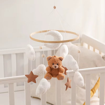 Neutral Nursery Crib Mobile – Bee & Daisy | Bear & Cloud