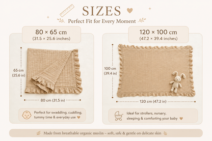 LuxeWrap™ Organic Muslin Swaddle Blanket – Soft & Breathable