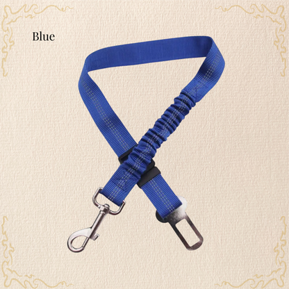 Blue adjustable dog car seat belt
