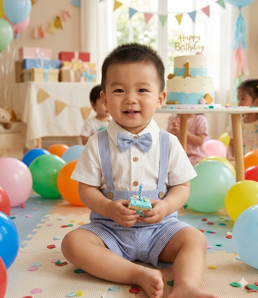Little Gentleman Baby Romper Set 🤍