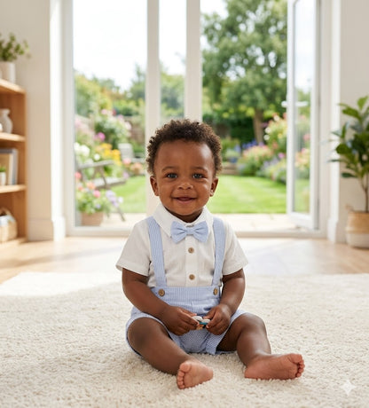 Little Gentleman Baby Romper Set 🤍