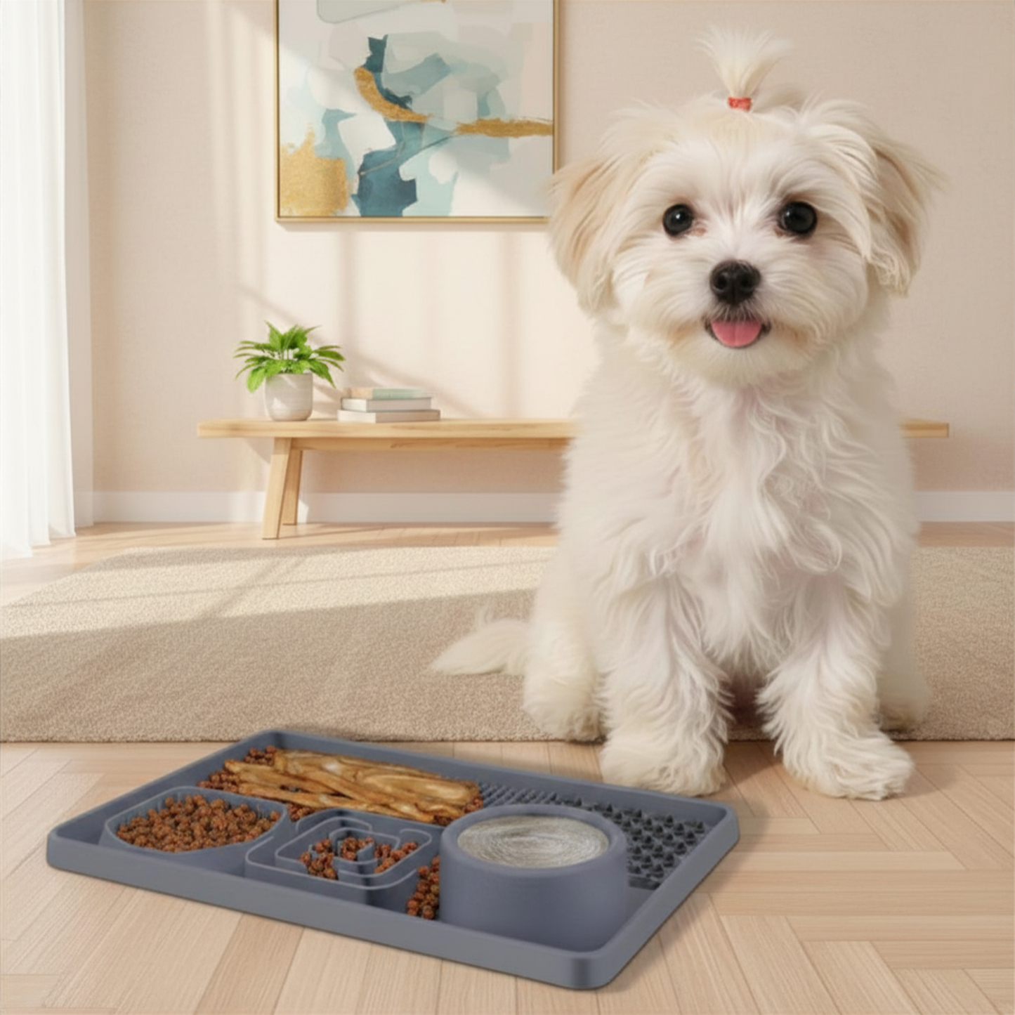 CalmFeast™ Luxury Lick Mat & Slow Feeder 🐶