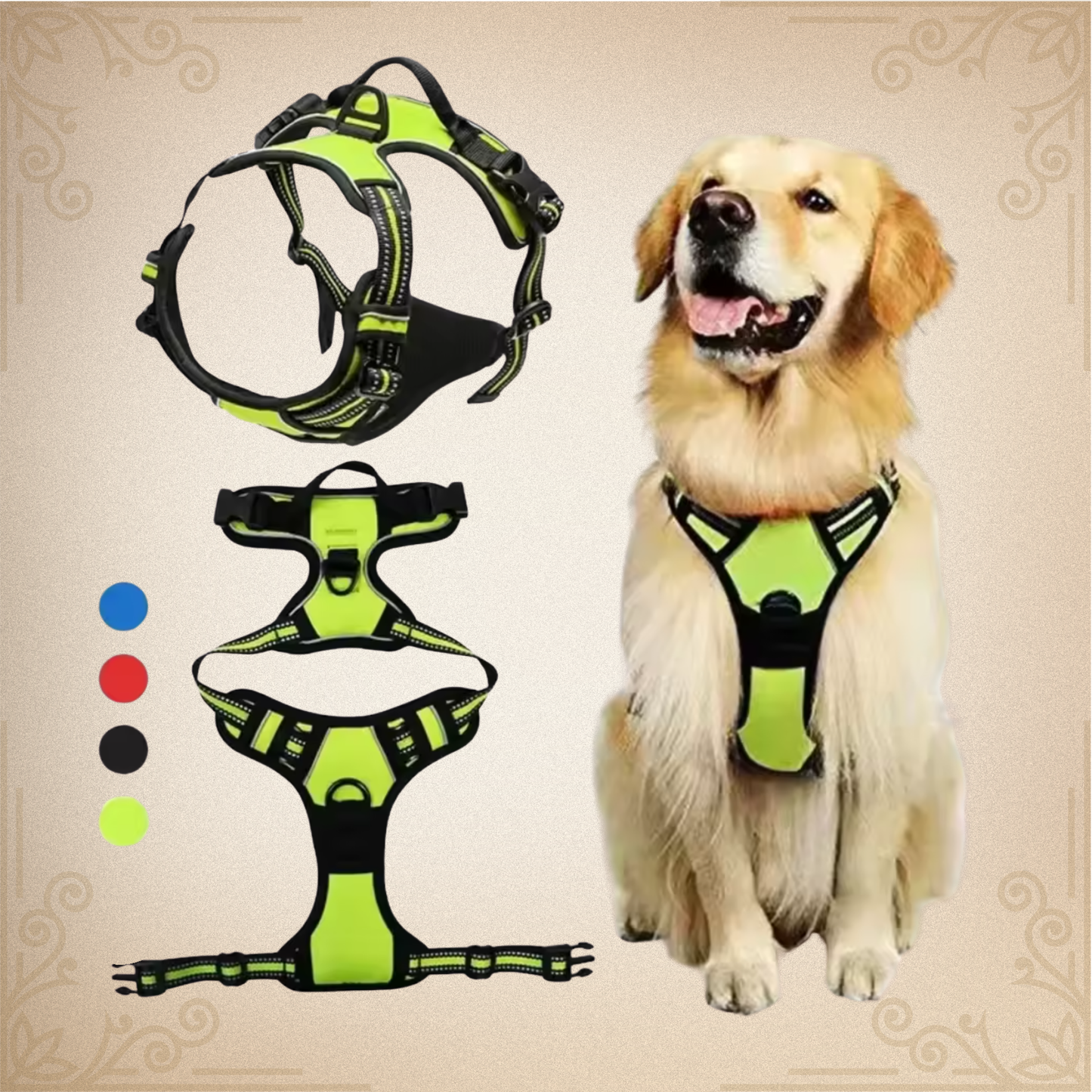 Luxe Reflective No-Pull Dog Harness 🐾