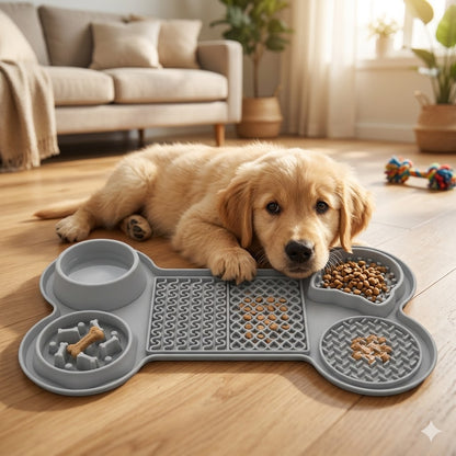 CalmFeast™ Luxe Lick Mat & Slow Feeder 🐶