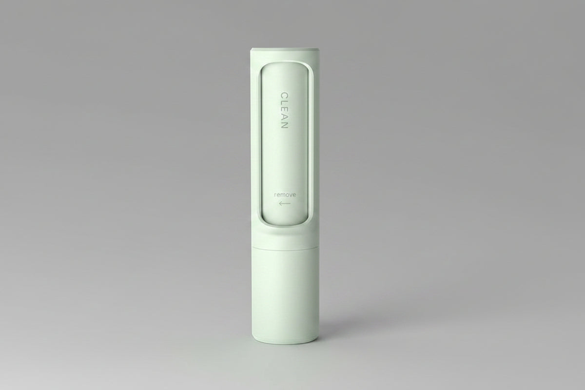 Sage Green reusable pet hair remover roller.
