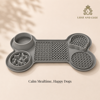 CalmFeast™ Luxe Lick Mat & Slow Feeder 🐶