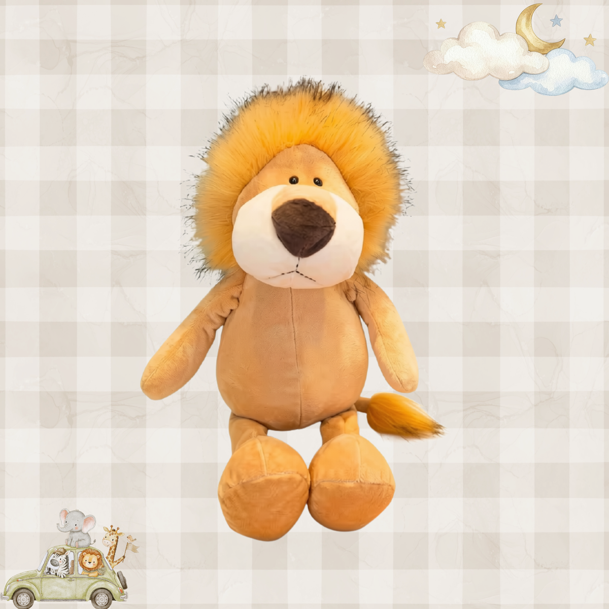Soft Lion Plush Stuffed Animal for Babies and Kids