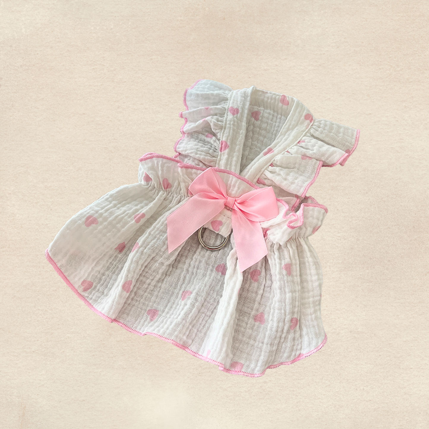 Luxe Bow Floral Pet Harness Dress 🌸🎀