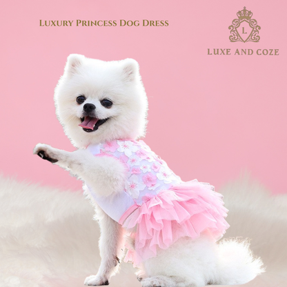 Luxury Blossom Pet Tutu Dress 💜