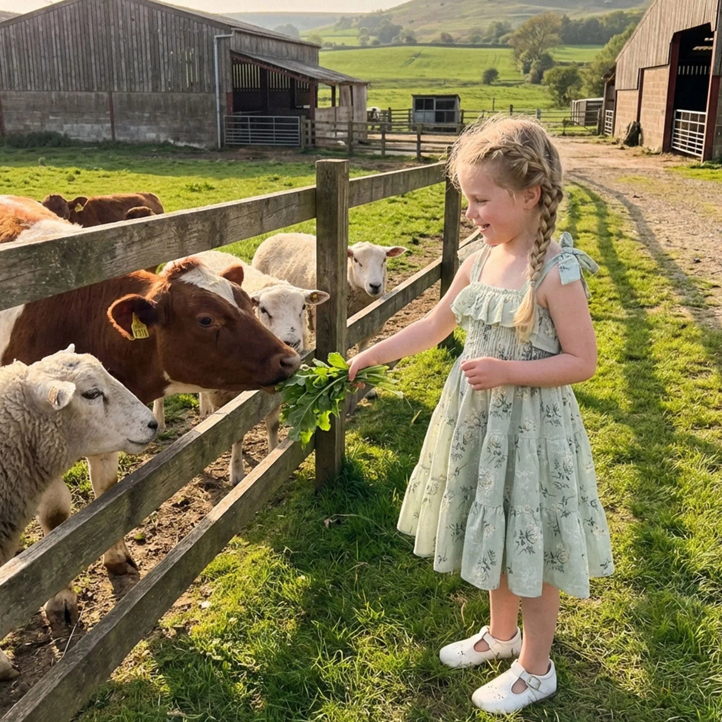 FOCUSNORM 1-6Y Lovely Baby Girls Summer Holiday Dress Sleeveless Tie Shoulder Floral Print A-Line Toddler Casual Dress