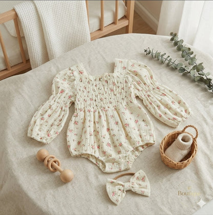 Cozy Bloom Floral Baby Romper Set 🌸