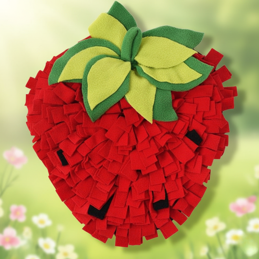 Strawberry Snuffle Mat for Dogs & Cats | Interactive Slow Feeder Puzzle Toy
