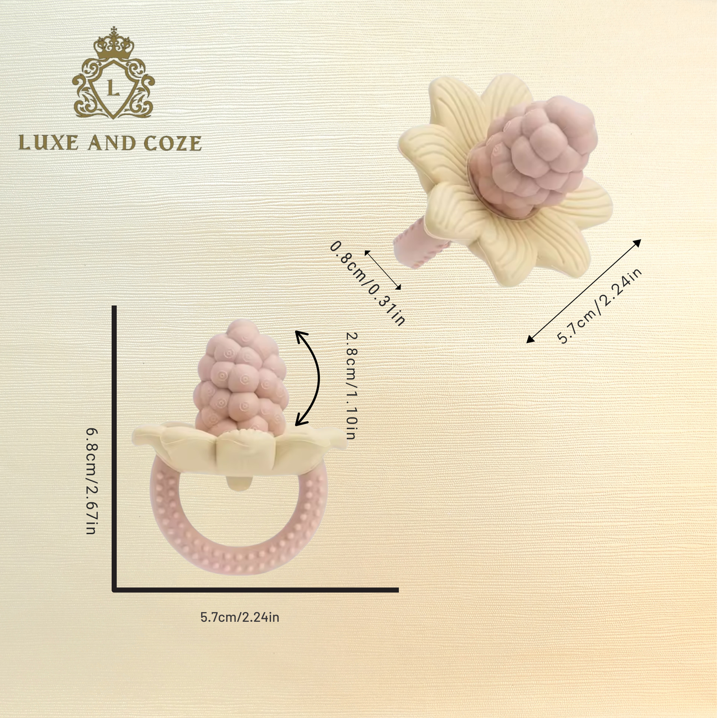 LuxeBloom™ Silicone Baby Teether | BPA-Free Teething Toy