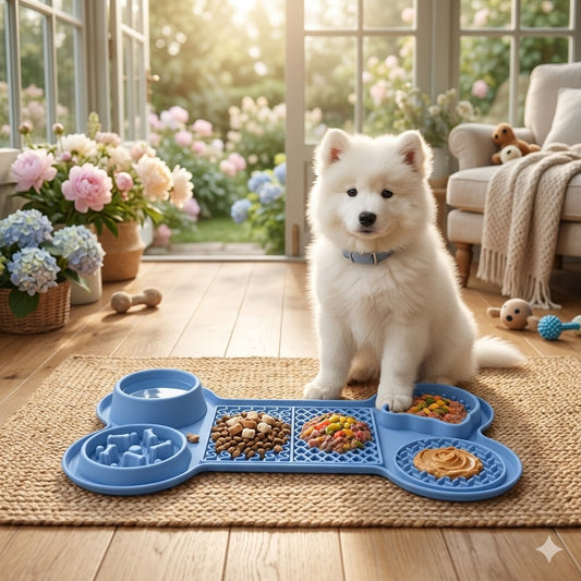 CalmFeast™ Luxe Lick Mat & Slow Feeder 🐶