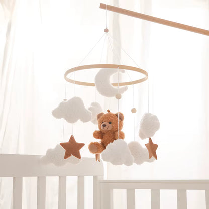 Neutral Nursery Crib Mobile – Bee & Daisy | Bear & Cloud