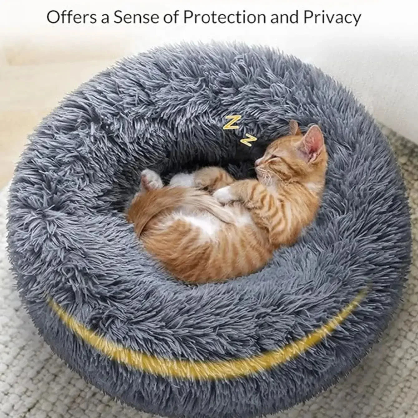 Luxurious Cozy & Plush Round Pet Bed for Large Dogs & Cats - The Ultimate Sleeping Retreat (40-90cm)