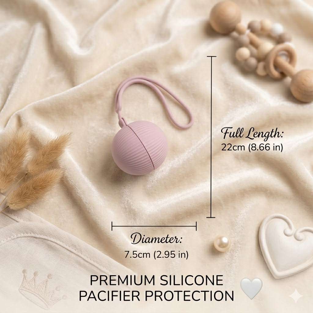 Luxe Pacifier Holder Case 💎 | Soft Silicone Baby Essential